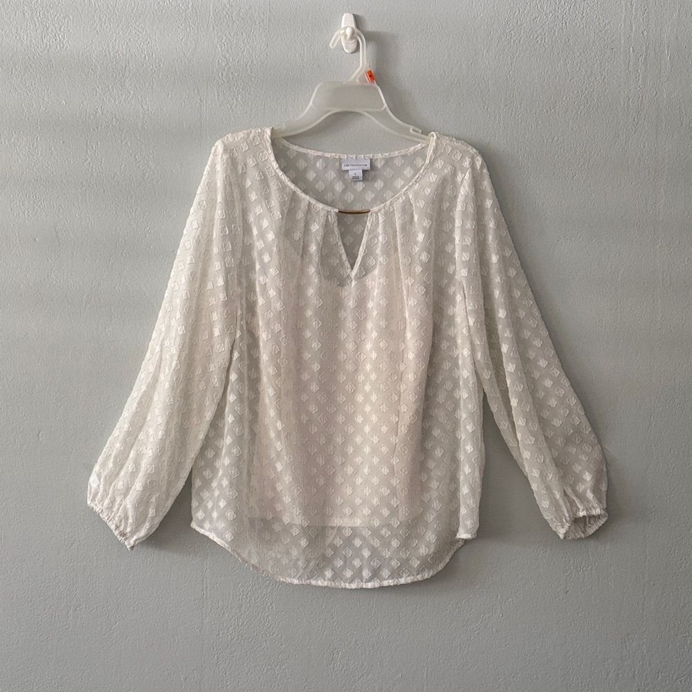 Liz Claiborne Light Cream Blouse B-2